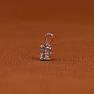 Pendentif en or blanc 18 carats plaqué or massif, design personnalisé, luxueux et minimaliste, diamant de laboratoire taillé 1,0 TCW, nouvelle tendance classique - Product Image 2