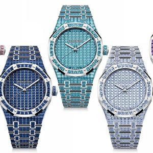 Meilleure vente Montre Moissanite unisexe glacée avec fonction de date automatique Montre en diamant incolore de haute qualité au prix de gros - Product Image 1