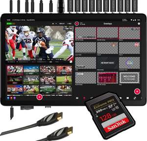 Sistema Extremo Todo en Uno para Transmisión y Conmutación de Múltiples Cámaras en Vivo con Tarjeta de Memoria SanDisk de 128 GB y Pearstone - Product Image 1