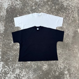 Custom Heavyweight 100% Cotton T-Shirts <b>Men's</b> Oversized Mock Neck Tee High Quality Blank Streetwear <b>Top</b> for Silk Screen Printing - Product Image 6