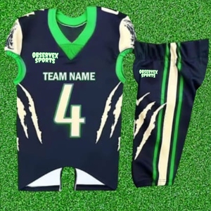 Conjunto de uniformes de fútbol americano de sublimación personalizada de alta calidad, conjuntos de camisetas y pantalones de fútbol americano de sarga de aparejos de poliéster - Product Image 5