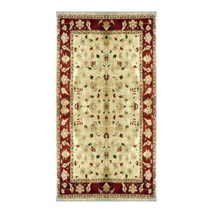 Tapis de Peshawar et de Khotan noué à la main, unique en son genre, 8' x 5'4, Pes_Kho_311 - Product Image 1