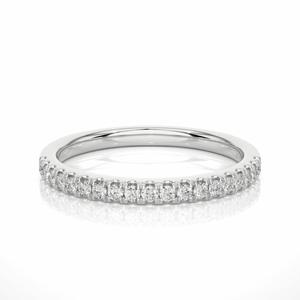 0.60 tcw brilliant CUT ผู้หญิงครึ่งนิรันดร์ Moissanite แหวนครบรอบความรักวันเกิดของขวัญวงดนตรี - Product Image 1