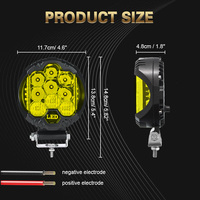 Feux antibrouillard latéraux super lumineux à large angle, 5 pouces, pods lumineux LED pour camions tout-terrain et voitures