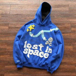 Oem Hip Hop Hombres Campus Gótico Harajuku Casual Sudadera Streetwear Moda Unisex Moda Puff Impresión Sudadera con capucha de gran tamaño - Product Image 1