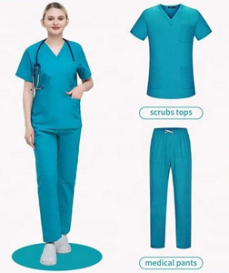 Uniformes clínicos Unisex de manga corta, trajes médicos, tela tejida de Spandex de alta calidad para Hospital, farmacia, médico de mascotas - Product Image 2