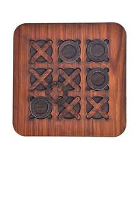 Jeu de puzzle en bois Zero Cross, jeu de société classique Tic Tac Toe pour enfants et adultes - Product Image 4