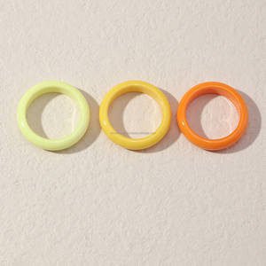 New Classic Design Candy Color Resin Irregular <b>Rings</b> Set Fashionable Geometric Colorful <b>Stacking</b> Finger <b>Rings</b> KISWAH CRAFT - Product Image 2