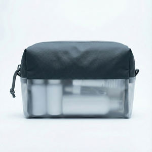 Neceser <span class=keywords><strong>de</strong></span> Viaje Impermeable Personalizado <span class=keywords><strong>de</strong></span> Nailon Mate y PVC Esmerilado, Organizador <span class=keywords><strong>de</strong></span> Cosméticos con Cremallera para Hombre - Product Image 2
