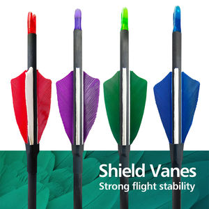 ID3.2/4.2/6.2 panah karbon murni panahan SP350 ~ SP1500 31 "panjang dapat disesuaikan 2.2" bulu Turki busur/busur campuran berburu - Product Image 6