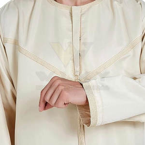 Nouvel arrivage du meilleur matériel thobe musulman pour hommes vêtements islamiques thobe musulman pour hommes en bas quantité minimale de commande - Product Image 6