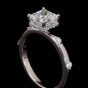 แหวนหมั้นไตรภาค10K 14K 18K ประดับเพชรที่ปลูกในห้องปฏิบัติการได้รับการรับรองจาก giigi - Product Image 4