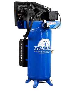 Compresseur d'air silencieux industriel original de haute qualité à 3 cylindres, 5 CV, 60 gallons, vertical, 2 étages, 19 CFM, 230 V, monophasé PS05V060Y1 - Product Image 1