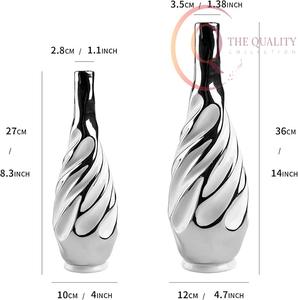 Elegant Metal Tabletop Vase for Center Tables and Side Tables, Perfect for <b>Artificial</b> <b>Flowers</b> or Standalone Decoration - Product Image 5