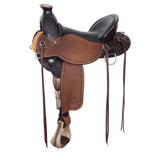 Sillines de caballo inglés resistentes de alta calidad Nuevo estilo occidental Salto y sillín de cuero de contacto cercano para montar a caballo - Product Image 5