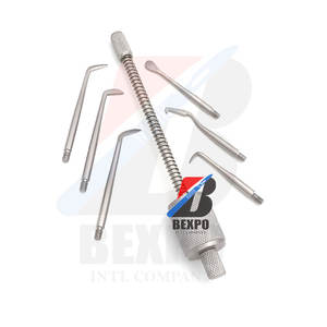 Top vente couronne dissolvant simple côté fixation avec 5 inserts Instuments dentaire en acier inoxydable manuel - Product Image 1