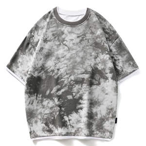 Personalizado DTG impreso pantalones cortos manga Camisetas cuello redondo transpirable de alta calidad de gran tamaño Boxy Loose fit 100% algodón camiseta para los hombres - Product Image 1