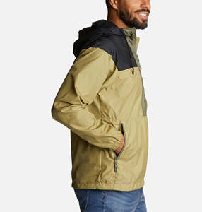 Veste coupe-vent d'extérieur pour hommes de marque personnalisée veste coupe-vent légère à capuche en tissu écologique imperméable pour l'hiver - Product Image 2