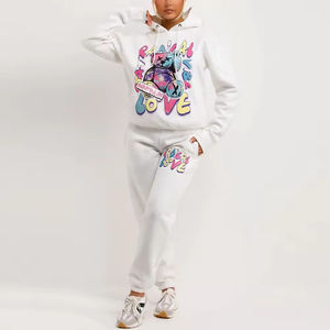 Chándal de Otoño e Invierno para mujer, conjunto de 2 piezas, conjunto de Sudadera con capucha para mujer, ropa de calle, ropa con capucha para mujer - Product Image 2