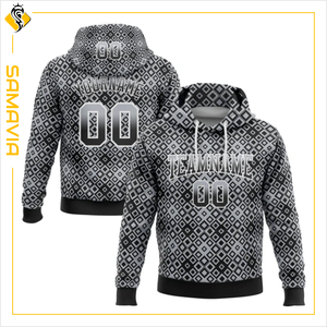 Sudadera con capucha deportiva Unisex SAMAVIA, sudadera de sublimación personalizada duradera para equipos, clubes y promociones, patrón impreso de estilo veraniego - Product Image 1