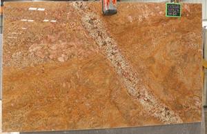 หินแกรนิตแผ่นใหญ่ธรรมชาติขัดเงาสีทองของจักรวรรดิสำหรับใช้ในห้องครัวและห้องน้ำ - Product Image 3