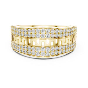 Anillo de Fiesta de Oro Rosa de 14K con Diamante Redondo Cultivado en Laboratorio para Mujer |   Diamante Cultivado Nuevo - Product Image 3