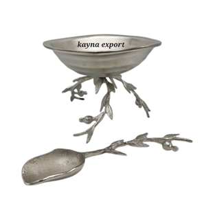 Conception de texture en métal écologique de haute qualité Branche en or poli Bol à collations décoratif nickelé brillant pour une utilisation en fête - Product Image 6