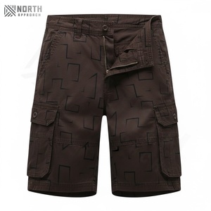 Pantalones Cortos Deportivos de Verano para Hombre, con Logotipo Personalizado de Fábrica, Moda Urbana, Tendencia Deportiva, Algodón Lavado y Elastano, para Gimnasio y Fitness - Product Image 1