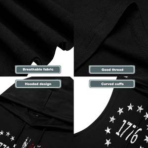 เสื้อฮู้ดออกกำลังกายแบบไม่มีแขนสำหรับผู้ชาย ทรงเข้ารูป เหมาะสำหรับการฝึกซ้อม ฟิตเนส เพาะกาย สวมใส่สบาย - Product Image 5