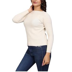 เสื้อไหมพรมสไตล์เกาหลีสำหรับผู้หญิง ฤดูใบไม้ร่วง ฤดูหนาว แขนยาว ทรงเข้ารูป สไตล์ลำลอง ผลิตจากบังกลาเทศ - Product Image 3