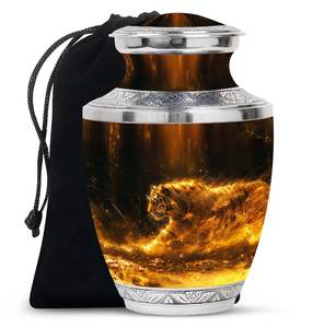 Modern Tiger Design Metal Urn <b>for</b> Adult Cremation <b>Ashes</b> Customizable Personalized <b>Keepsake</b> Decorative Urn - Product Image 6