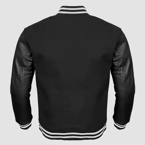 Customizable <b>Men's</b> <b>Long</b> Sleeve Embroidered Woolen Varsity Letterman Design Latest Formal Winter Baseball Stand Collar <b>Jacket</b> - Product Image 4