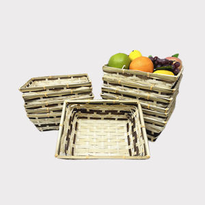 Fábrica de Vietnam al por mayor, superventas, hecho a mano, tejido de bambú, cestas de almacenamiento rectangulares, cajas de almacenamiento plegables para cocina y hogar - Product Image 1