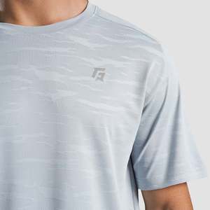 เสื้อถักสีเทาแห้งเร็ว พร้อมโลโก้ปัก น้ำหนัก 180 กรัม ระบายอากาศได้ดี และพิมพ์ลายแบบสกรีน - Product Image 6