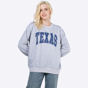 Custom Winter Women's <b>Turtleneck</b> Breathable Casual Sweatshirt with Front Letter Print High Quality Fleece Fabric Wholesale - Product Image 1