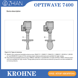 Krohne Pour liquides corrosifs antenne En Forme de Cornet En Forme de goutte jauge de niveau Radar optiwave 7400 - Product Image 5