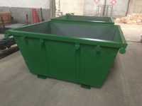Poubelle métallique de 2 m3 Mini Skip Poubelle extérieure en acier
