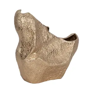 Vase de sol en fer sculpté artisanal de qualité supérieure, pot décoratif avec un design côtier pour le festival de Noël, vase à fleurs Zahid Exports - Product Image 5