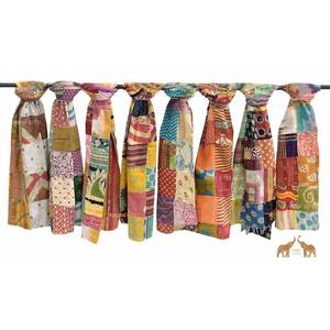 Pañuelo Hijab Reversible Kantha de Algodón 100% Vintage para Mujer, Estampado Digital, para Accesorios de Moda de Verano - Product Image 3