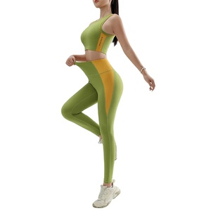 Ensemble de <span class=keywords><strong>yoga</strong></span> 2 pièces avec leggings taille haute pour femmes - Product Image 1