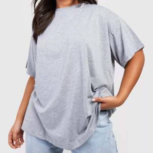 Camisetas extragrandes de calidad superior para mujer, Top corto transpirable ajustado, ropa de calle recortada Lisa para verano, superventas - Product Image 1