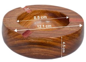 Cendriers décoratifs pour tabac, intérieur et extérieur, pour la maison et le bureau, cendrier en bois fait à la main pour cigarettes et cigares - Product Image 6