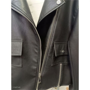 Customizable <b>Men's</b> Mustard Charcoal Grey Sheepskin Leather <b>Jacket</b> Classic <b>Trucker</b> Outfit Smooth Collar Front Casual Lightweight - Product Image 1