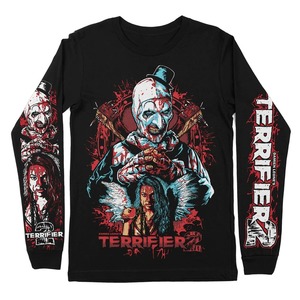 เสื้อสเวตเชิ้ตแขนยาวสีดำแนวสตรีทแวร์แนวสตรีทสำหรับ3D หนังสยองขวัญแนวฮาโลวีน