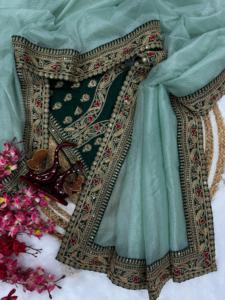 เสื้อเบลาส์แฟนซีส่าหรีดีไซน์เนอร์ล่าสุดของอินเดีย - Product Image 4