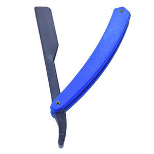 Vente chaude 2025 nouveau barbier bord acier rasoir pliant rasage porte-couteau barbe outils Durable rasage rasoir droit - Product Image 1