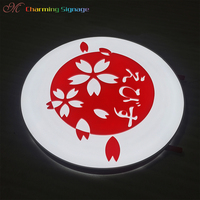 Boîte à lumière LED acrylique lumineuse circulaire personnalisable Nouveaux caissons à lumière publicitaires avec logo mural commercial