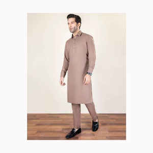 Best Selling <b>Men's</b> <b>Shalwar</b> <b>Kameez</b> Kurta Traditional Pakistani Embroidered Clothes Dress for Winter Breathable Feature - Product Image 4