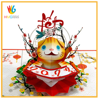Invitación de tarjeta emergente 3D personalizada de alta calidad, la mejor opción para celebraciones de Año Nuevo, decoraciones de cumpleaños, Material de papel OEM ODM