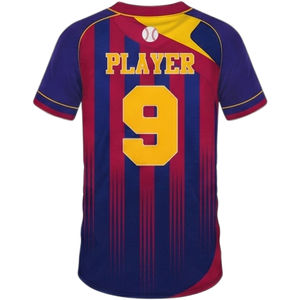 Camisetas de Béisbol para Hombre, Transpirables, de Secado Rápido, Cuello en V, 100% Poliéster, Personalizadas con Impresión por Sublimación, Diseño Sólido, 300 Gramos - Product Image 3